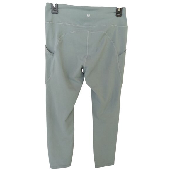 Lululemon High-Rise Crop Leggings Size 8 Sage Green - Picture 2 of 10